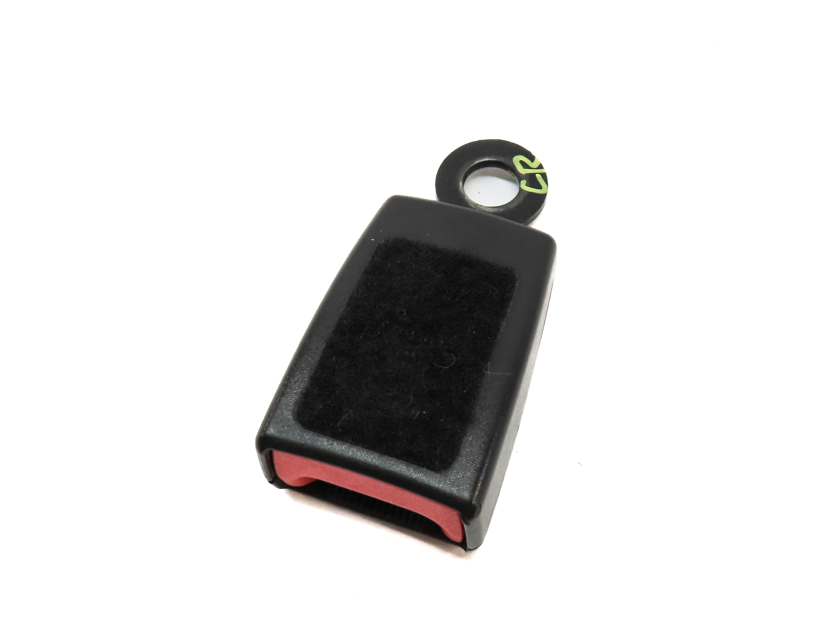2010 LAND ROVER LR4 (L319) REAR 2ND ROW CENTER SEATBELT BUCKLE RECEIVER (BLACK) — exact item pictured